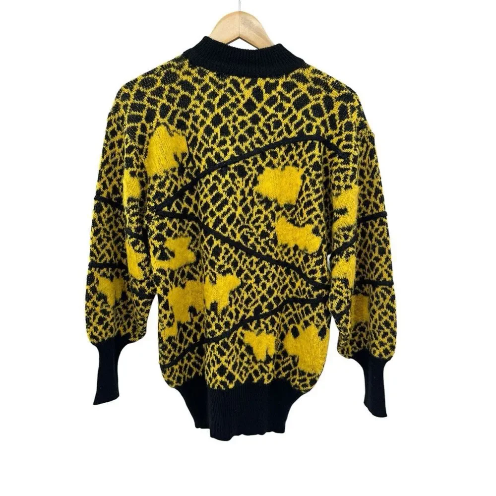 Vintage Gil Aimbez For Neiman Marcus Women's Wool Blend Artsy Boho Funky Sweater